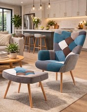 Patchwork Accent Chair with