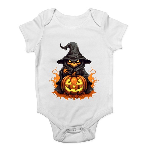 Halloween pumpkin with witch - halloween,