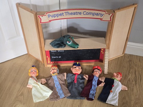 Vintage wooden puppet theatre - vintage,