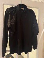 ⭐NEW GENUINE EX POLICE  BLACK ZIP UP POLO LONG SLEEVE SHIRT SIZE MEDIUM EM006⭐
