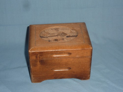 Musical box wooden vintage - musical,