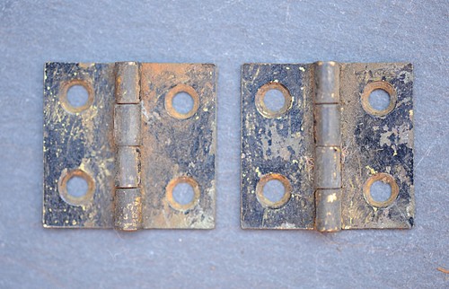 Victorian brass hinges - brass, 1