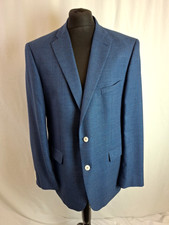 Baumler Wool Tweed Blazer Suit Jacket Smart Casual Dress Blue 46 A3191