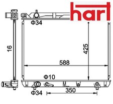 COOLANT RADIATOR 611 950 HART