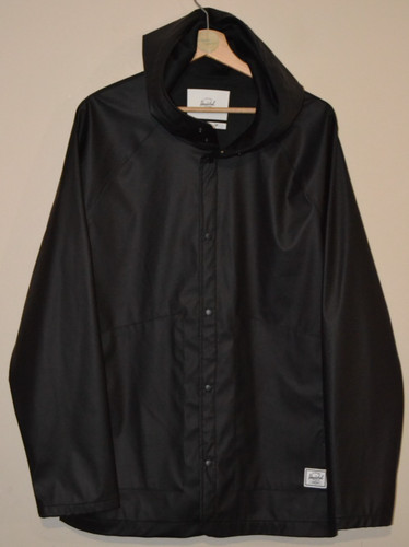 Herschel black raincoat jacket - herschel,