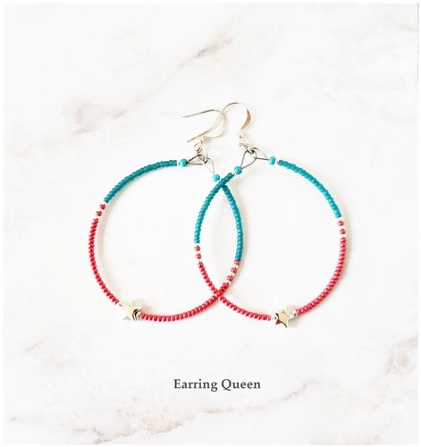 Turquoise green coral - &, pink