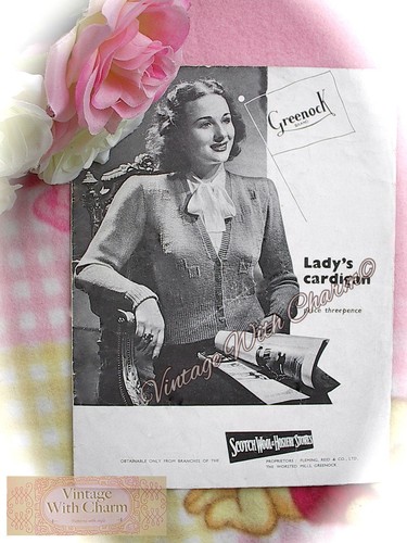 Vintage 1940s knitting pattern - 1940s,
