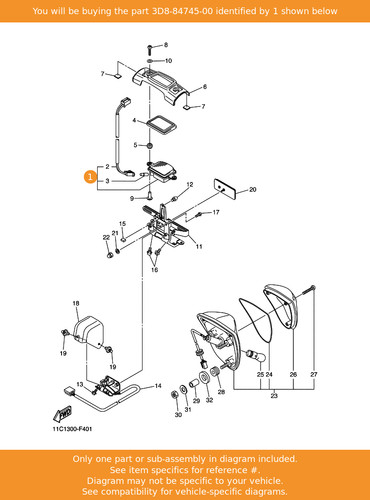 Yamaha licence light unit - light,