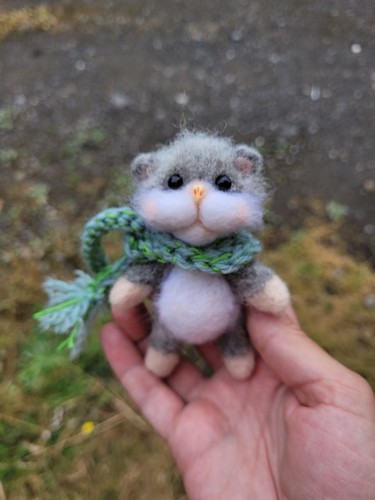 Needle felted hamster wool - hamster,
