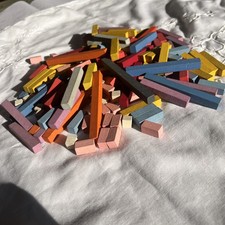 Vintage wooden Cuisenaire Number Rods. A great introduction to maths. Age 3 - 11