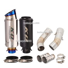 Slip Exhaust Mid Link Pipe Muffler Tips With DB Killer For Ducati 848 1098 1198