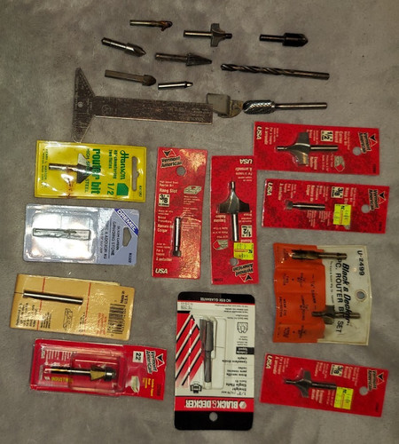 Vintage lot router bits - bits, new