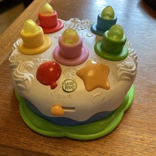 Leap Frog Birthday Counting Cake Toys for Kids  Candles &  Music Rare Retro
