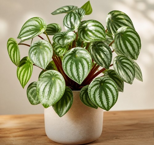 Watermelon peperomia rooted - watermelon,