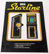 MHG Starline Video Cabinet Arcade Machine Single Page Advert Vintage Original