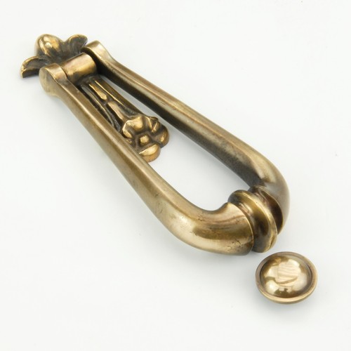 Antique solid brass loop door - brass,