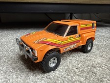 RARE VINTAGE TAMIYA MINI 4WD TOYOTA HILUX ORANGE PICKUP MOTORISED