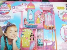 Barbie Dreamtopia Princes Castle 3 Levels & Horse & Carriage Rainbow Cove Dolls