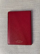 Smythson of Bond Street Bifold Leather Passport and Boarding Pass Travel Wallet
