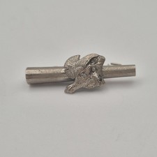 Vintage Bird Brooch Pin Flower Holder - Wedding - Gift - Silver Tone