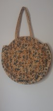 woven jute large circular bag