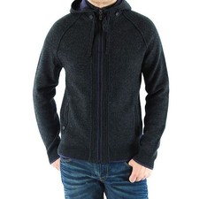 Ted Baker Men's Gonwind Zip Thru Hooded Cardigan 100% Merino Wool Size (4) Large