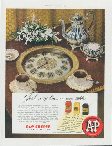 1951 coffee clock - 1951,
