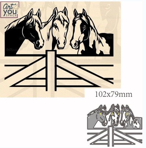 3pcs horse metal cutting die - 3pcs,