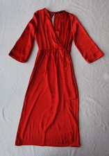 Zara Red Satin Maxi Dress X