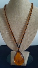 Vintage Amber Resin Pendant