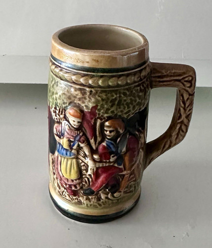 Vintage relief ceramic beer - vintage,