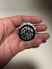 Vntg POG 1990s Shark Foil Shiny Diamonds Silver Black Cap Milk Bottle Top HTF