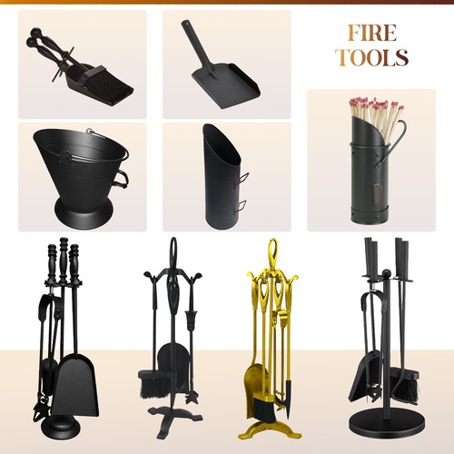 Black companion set pieces - black,