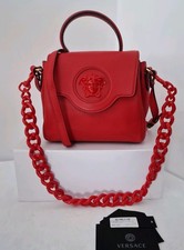 VERSACE La Medusa Red leather
