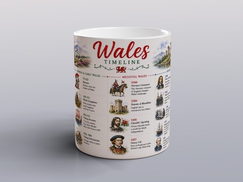 Wales timeline mug - timeline,