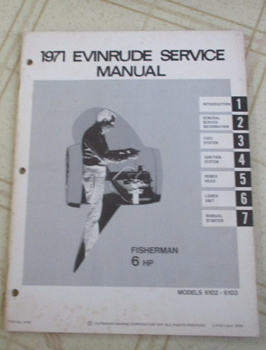 1971 evinrude fisherman hp - fisherman, 6