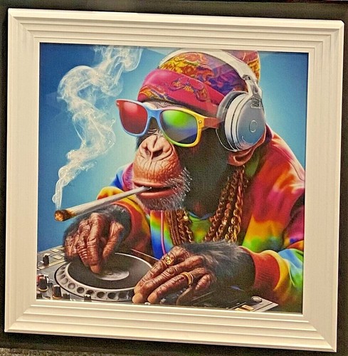 Monkey with headphones - monkey,