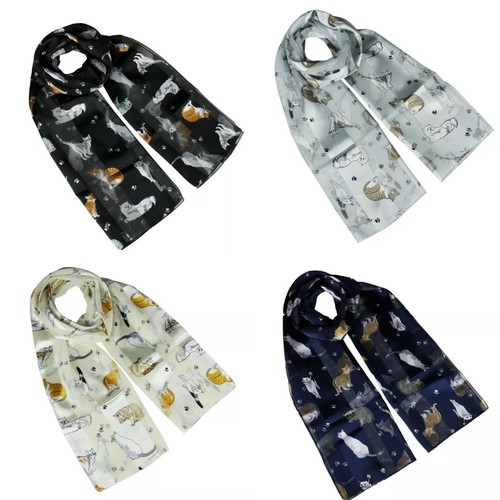 Cats print silky satin soft - silky,