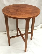 Poul Hundevad Teak Folding Round Side Table Plant Stand 1960s Danish Scandi