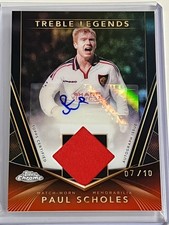 2024/25 Topps Chrome Manchester United Deluxe - Paul Scholes Auto & Relic 07/10
