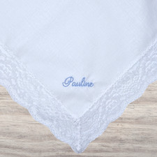 Personalised lace handkerchief - personalised,