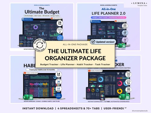 Life planner google - sheets, &