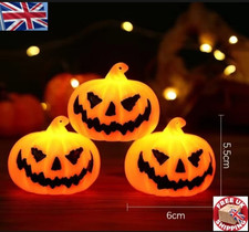 Halloween Pumpkin Lantern Ghost Face Lamp LED Light Garden Party Decor