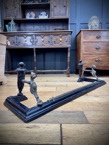 Antique fireplace fender - antique, –