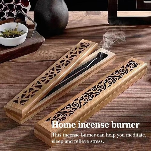 Wooden incense stick holder - wooden,