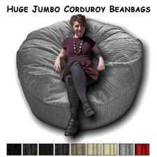 Jumbo Cord Large Bean Bag Chair Huge Big Giant Seat Corduroy Lounge Couch Gaming