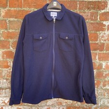 Norse Projects Jens Fleece Overshirt Men’s Medium Dark Indigo Polartec Zip Shirt
