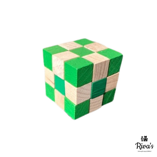 Wooden twist cube - cube, iq