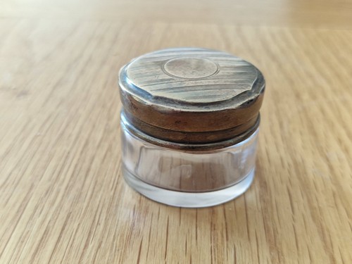 Antique glass pill pot - antique,