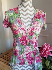 East pink floral top size - floral, uk